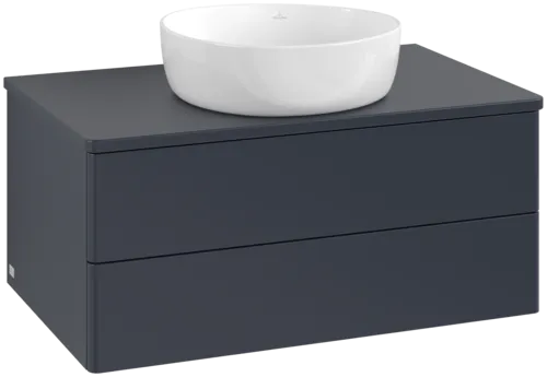 Obrázek VILLEROY BOCH Antao Vanity unit, with lighting, 2 pull-out compartments, 800 x 360 x 500 mm, Front without structure, Midnight Blue Matt Lacquer / Midnight Blue Matt Lacquer #L19010HG
