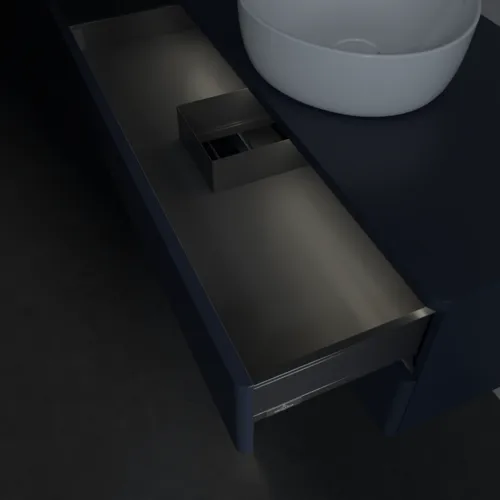 Bild von VILLEROY BOCH Antao Waschbeckenunterschrank, mit Beleuchtung, 2 Auszüge, 1000 x 360 x 500 mm, Front ohne Struktur, Midnight Blue Matt Lacquer / Midnight Blue Matt Lacquer #L20010HG