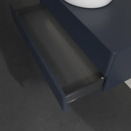 Bild von VILLEROY BOCH Antao Waschbeckenunterschrank, mit Beleuchtung, 2 Auszüge, 1000 x 360 x 500 mm, Front ohne Struktur, Midnight Blue Matt Lacquer / Midnight Blue Matt Lacquer #L20010HG