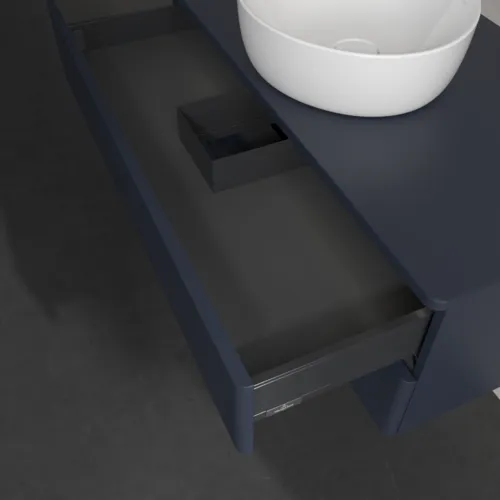 Bild von VILLEROY BOCH Antao Waschbeckenunterschrank, mit Beleuchtung, 2 Auszüge, 1000 x 360 x 500 mm, Front ohne Struktur, Midnight Blue Matt Lacquer / Midnight Blue Matt Lacquer #L20010HG