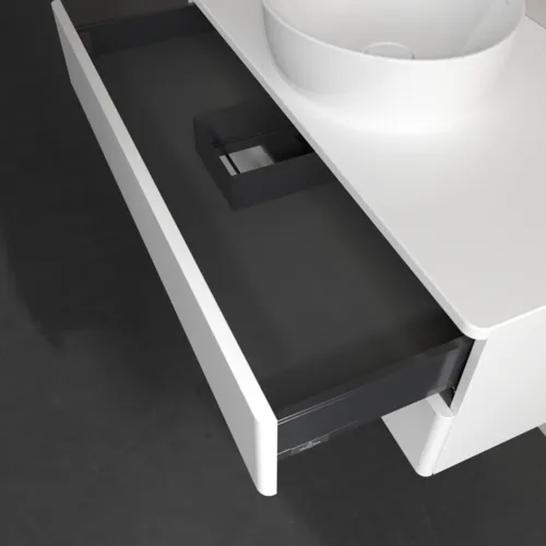 Bild von VILLEROY BOCH Antao Waschbeckenunterschrank, mit Beleuchtung, 2 Auszüge, 1000 x 360 x 500 mm, Front ohne Struktur, White Matt Lacquer / White Matt Lacquer #L20010MT