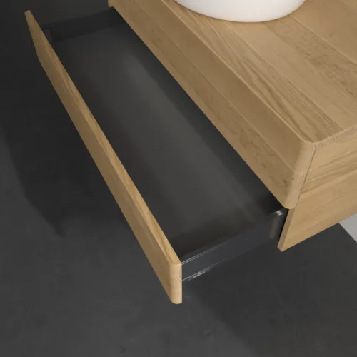 Bild von VILLEROY BOCH Antao Waschbeckenunterschrank, mit Beleuchtung, 2 Auszüge, 1000 x 360 x 500 mm, Front ohne Struktur, Honey Oak / Honey Oak #L20011HN