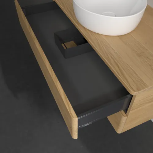 Bild von VILLEROY BOCH Antao Waschbeckenunterschrank, mit Beleuchtung, 2 Auszüge, 1000 x 360 x 500 mm, Front ohne Struktur, Honey Oak / Honey Oak #L20011HN