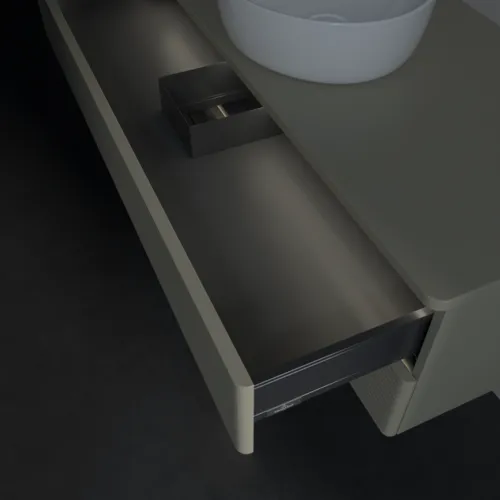 Bild von VILLEROY BOCH Antao Waschbeckenunterschrank, mit Beleuchtung, 2 Auszüge, 1200 x 360 x 500 mm, Front mit Struktur, Stone Grey Matt Lacquer / Stone Grey Matt Lacquer #L21110HK