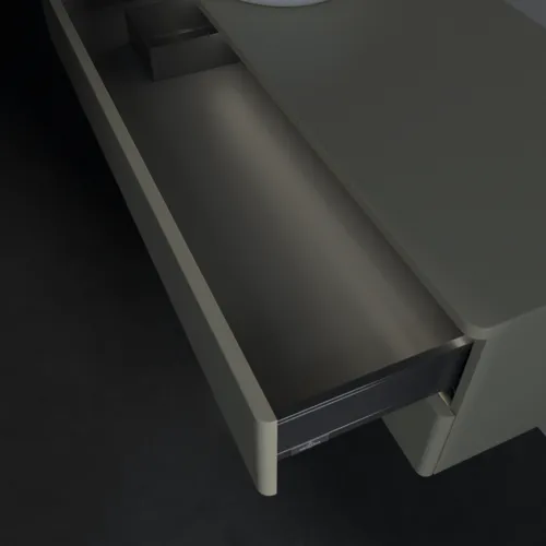 Bild von VILLEROY BOCH Antao Waschbeckenunterschrank, mit Beleuchtung, 2 Auszüge, 1200 x 360 x 500 mm, Front ohne Struktur, Stone Grey Matt Lacquer / Stone Grey Matt Lacquer #L22010HK