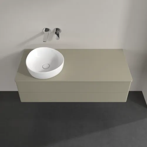 Bild von VILLEROY BOCH Antao Waschbeckenunterschrank, mit Beleuchtung, 2 Auszüge, 1200 x 360 x 500 mm, Front ohne Struktur, Stone Grey Matt Lacquer / Stone Grey Matt Lacquer #L22010HK