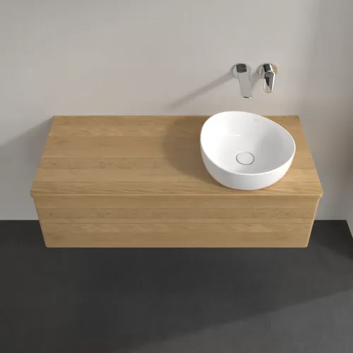Bild von VILLEROY BOCH Antao Waschbeckenunterschrank, mit Beleuchtung, 2 Auszüge, 1200 x 360 x 500 mm, Front ohne Struktur, Honey Oak / Honey Oak #L23011HN