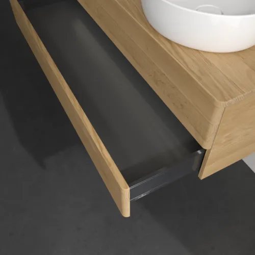 Bild von VILLEROY BOCH Antao Waschbeckenunterschrank, mit Beleuchtung, 2 Auszüge, 1200 x 360 x 500 mm, Front ohne Struktur, Honey Oak / Honey Oak #L23011HN
