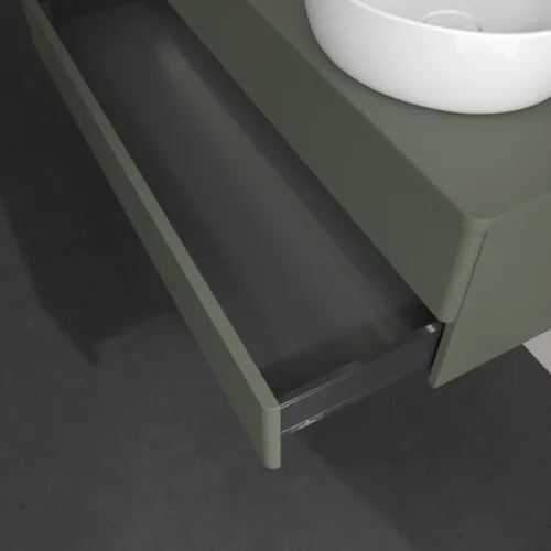 Bild von VILLEROY BOCH Antao Waschbeckenunterschrank, mit Beleuchtung, 2 Auszüge, 1200 x 360 x 500 mm, Front ohne Struktur, Leaf Green Matt Lacquer / Leaf Green Matt Lacquer #L23010HL