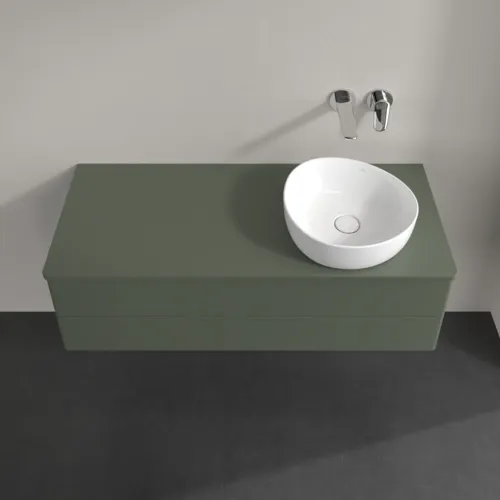 Bild von VILLEROY BOCH Antao Waschbeckenunterschrank, mit Beleuchtung, 2 Auszüge, 1200 x 360 x 500 mm, Front ohne Struktur, Leaf Green Matt Lacquer / Leaf Green Matt Lacquer #L23010HL