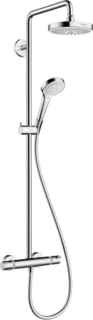 Picture of HANSGROHE Croma Select S 180 2jet Showerpipe EcoSmart 9 litr 27254400 white / chrome