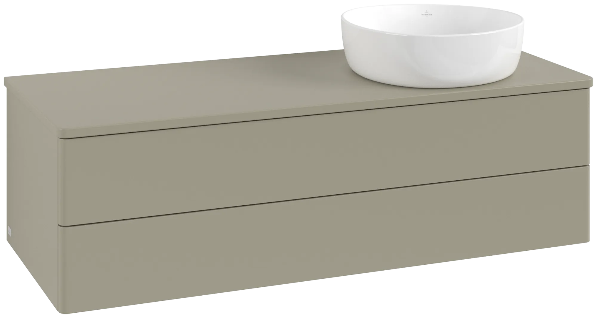 Obrázek VILLEROY BOCH Antao Vanity unit, with lighting, 2 pull-out compartments, 1200 x 360 x 500 mm, Front without structure, Stone Grey Matt Lacquer / Stone Grey Matt Lacquer #L23050HK
