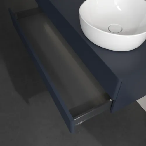 Bild von VILLEROY BOCH Antao Waschbeckenunterschrank, mit Beleuchtung, 2 Auszüge, 1200 x 360 x 500 mm, Front mit Struktur, Midnight Blue Matt Lacquer / Midnight Blue Matt Lacquer #L23110HG
