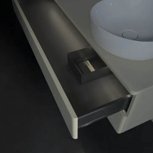Bild von VILLEROY BOCH Antao Waschbeckenunterschrank, mit Beleuchtung, 2 Auszüge, 1200 x 360 x 500 mm, Front mit Struktur, Silk Grey Matt Lacquer / Silk Grey Matt Lacquer #L23110HJ