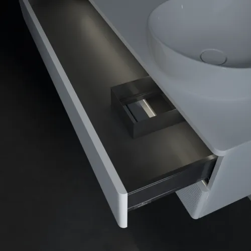 Bild von VILLEROY BOCH Antao Waschbeckenunterschrank, mit Beleuchtung, 2 Auszüge, 1200 x 360 x 500 mm, Front mit Struktur, White Matt Lacquer / White Matt Lacquer #L23110MT
