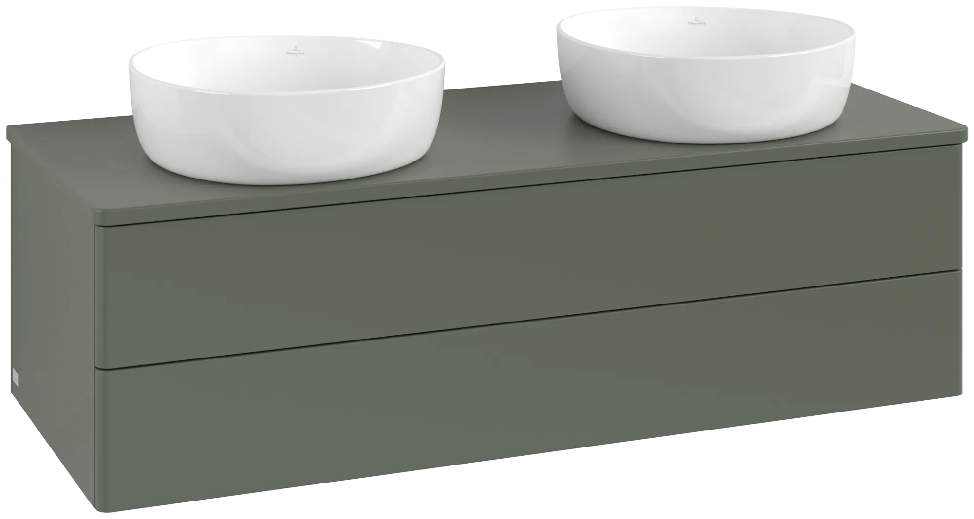 Obrázek VILLEROY BOCH Antao Vanity unit, with lighting, 2 pull-out compartments, 1200 x 360 x 500 mm, Front without structure, Leaf Green Matt Lacquer / Leaf Green Matt Lacquer #L24010HL
