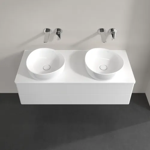 Bild von VILLEROY BOCH Antao Waschbeckenunterschrank, mit Beleuchtung, 2 Auszüge, 1200 x 360 x 500 mm, Front ohne Struktur, Glossy White Lacquer / Glossy White Lacquer #L24050GF