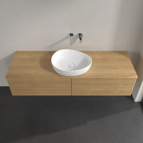 Bild von VILLEROY BOCH Antao Waschbeckenunterschrank, mit Beleuchtung, 4 Auszüge, 1600 x 360 x 500 mm, Front ohne Struktur, Honey Oak / Honey Oak #L25011HN