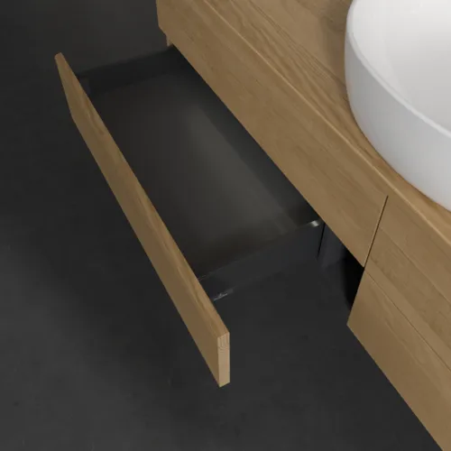 Bild von VILLEROY BOCH Antao Waschbeckenunterschrank, mit Beleuchtung, 4 Auszüge, 1600 x 360 x 500 mm, Front ohne Struktur, Honey Oak / Honey Oak #L25011HN