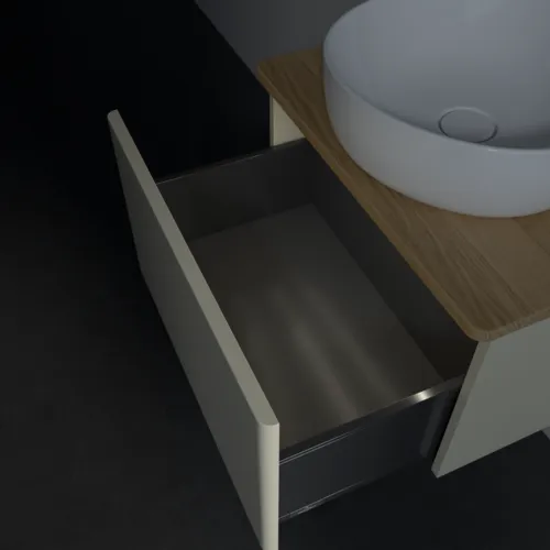 Obrázek VILLEROY BOCH Antao Vanity unit, with lighting, 1 pull-out compartment, 600 x 360 x 500 mm, Front without structure, Silk Grey Matt Lacquer / Honey Oak #L29051HJ