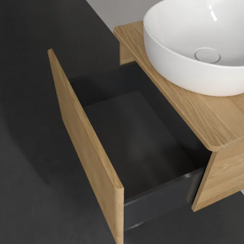 Bild von VILLEROY BOCH Antao Waschbeckenunterschrank, mit Beleuchtung, 1 Auszug, 600 x 360 x 500 mm, Front mit Struktur, Honey Oak / Honey Oak #L29151HN