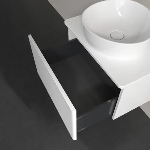Bild von VILLEROY BOCH Antao Waschbeckenunterschrank, mit Beleuchtung, 1 Auszug, 600 x 360 x 500 mm, Front mit Struktur, White Matt Lacquer / White Matt Lacquer #L29110MT