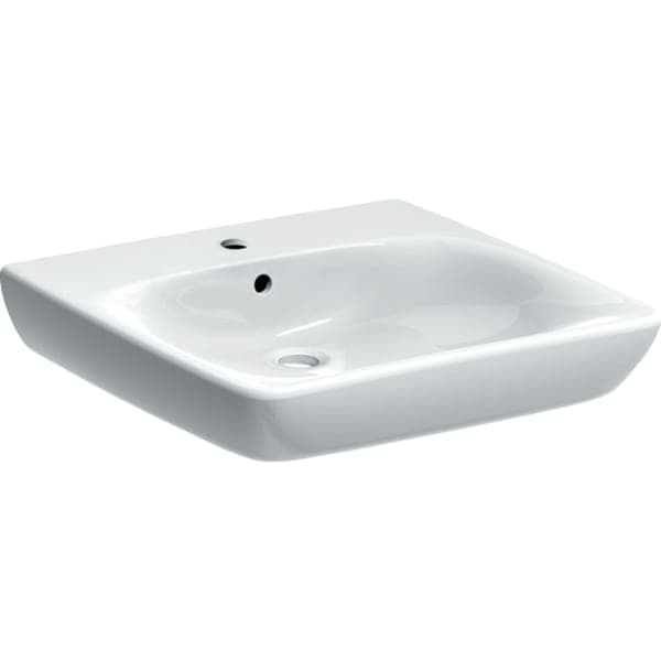 Picture of GEBERIT Selnova Comfort barrier-free washbasin 55cm, tap hole in the middle, with overflow, 500.302.01.1 white