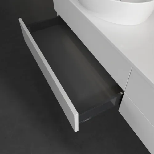 Bild von VILLEROY BOCH Antao Waschbeckenunterschrank, mit Beleuchtung, 4 Auszüge, 1600 x 360 x 500 mm, Front ohne Struktur, Glossy White Lacquer / Glossy White Lacquer #L28050GF
