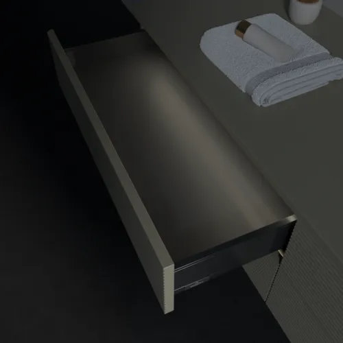 Bild von VILLEROY BOCH Antao Waschbeckenunterschrank, mit Beleuchtung, 4 Auszüge, 1600 x 360 x 500 mm, Front mit Struktur, Stone Grey Matt Lacquer / Stone Grey Matt Lacquer #L27110HK