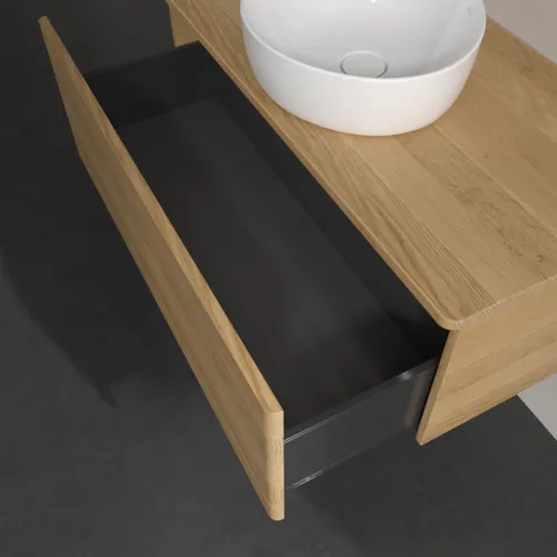 Bild von VILLEROY BOCH Antao Waschbeckenunterschrank, mit Beleuchtung, 1 Auszug, 1000 x 360 x 500 mm, Front ohne Struktur, Honey Oak / Honey Oak #L31011HN
