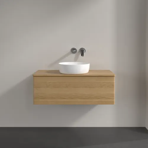 Bild von VILLEROY BOCH Antao Waschbeckenunterschrank, mit Beleuchtung, 1 Auszug, 1000 x 360 x 500 mm, Front ohne Struktur, Honey Oak / Honey Oak #L31011HN