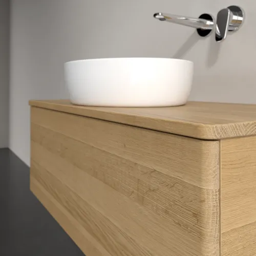Bild von VILLEROY BOCH Antao Waschbeckenunterschrank, mit Beleuchtung, 1 Auszug, 1000 x 360 x 500 mm, Front ohne Struktur, Honey Oak / Honey Oak #L31011HN