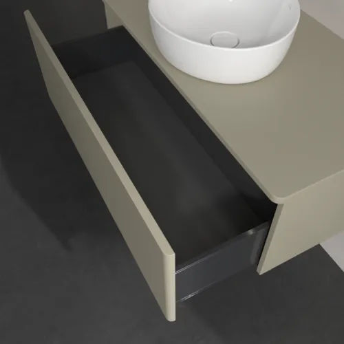 Bild von VILLEROY BOCH Antao Waschbeckenunterschrank, mit Beleuchtung, 1 Auszug, 1000 x 360 x 500 mm, Front ohne Struktur, Stone Grey Matt Lacquer / Stone Grey Matt Lacquer #L31010HK