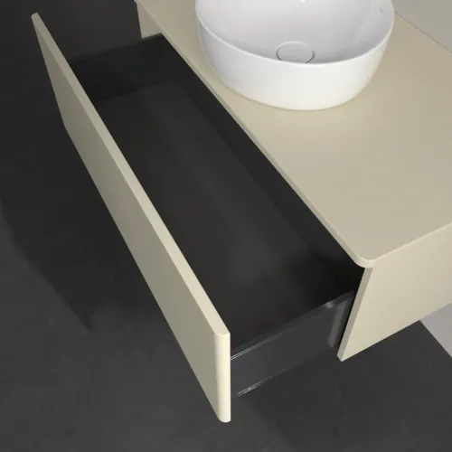 Bild von VILLEROY BOCH Antao Waschbeckenunterschrank, mit Beleuchtung, 1 Auszug, 1000 x 360 x 500 mm, Front ohne Struktur, Silk Grey Matt Lacquer / Silk Grey Matt Lacquer #L31010HJ