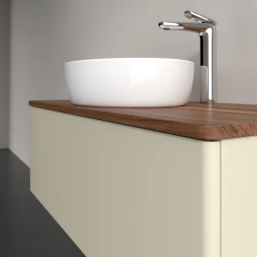 Bild von VILLEROY BOCH Antao Waschbeckenunterschrank, mit Beleuchtung, 1 Auszug, 1000 x 360 x 500 mm, Front ohne Struktur, Silk Grey Matt Lacquer / Warm Walnut #L31052HJ