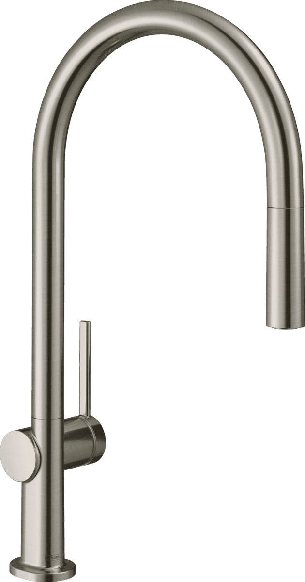 Зображення з  HANSGROHE Talis M54 Single lever kitchen mixer 210, pull-out spout, 1jet, sBox #72803800 - Stainless Steel Finish