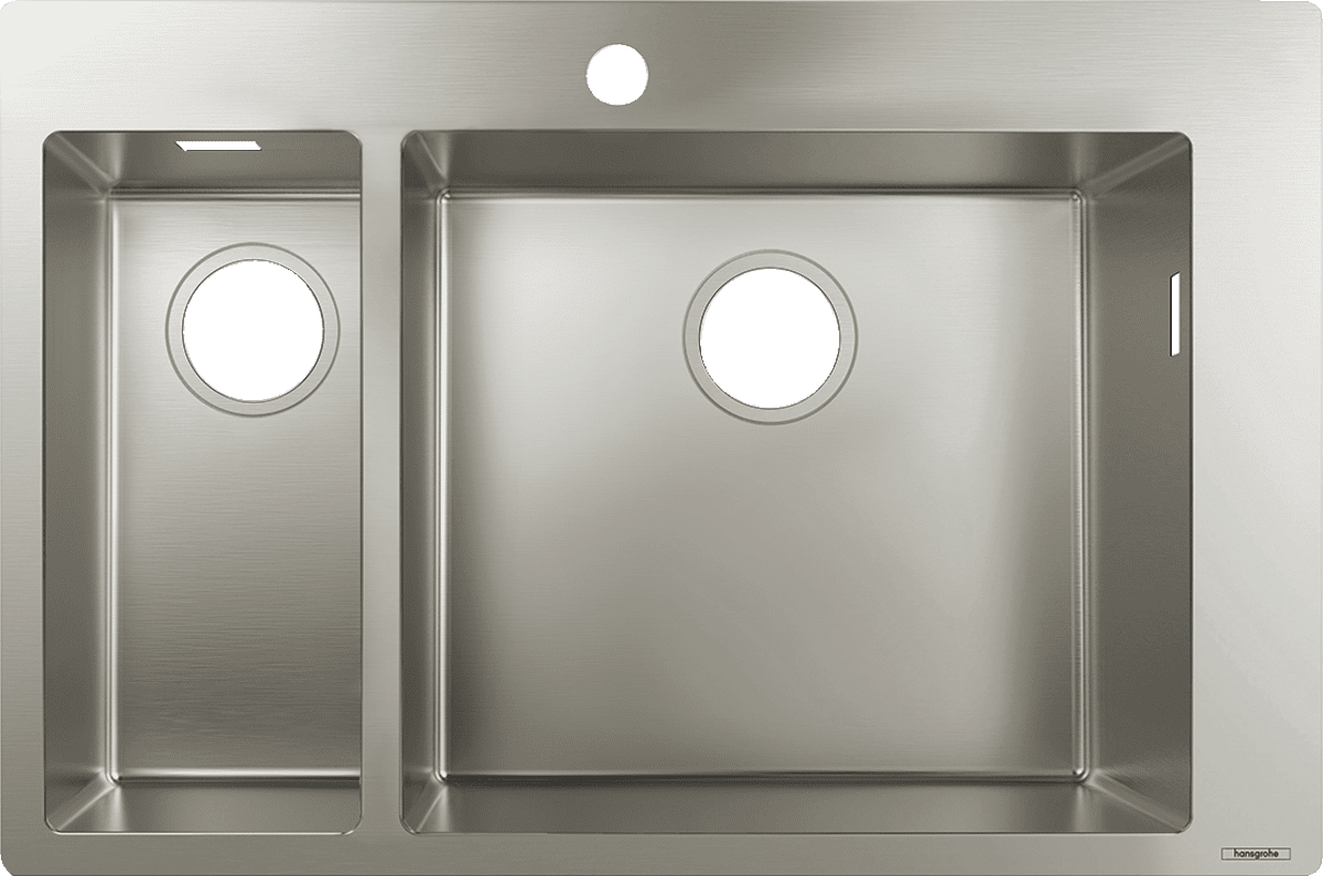 HANSGROHE S71 S711-F655 Einbauspüle 180/450 #43309800 - Edelstahl