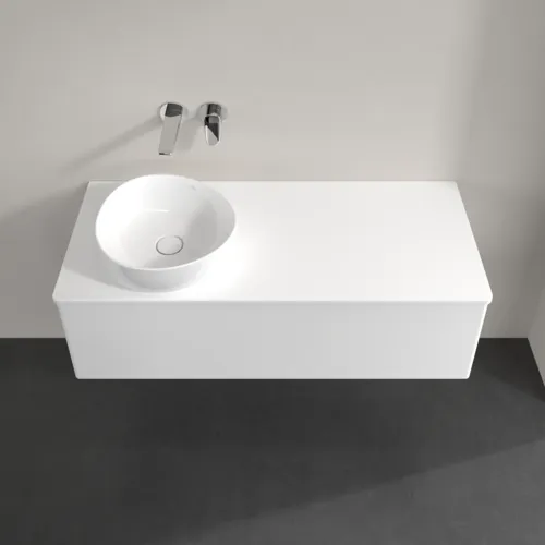 Bild von VILLEROY BOCH Antao Waschbeckenunterschrank, mit Beleuchtung, 1 Auszug, 1200 x 360 x 500 mm, Front ohne Struktur, White Matt Lacquer / White Matt Lacquer #L33050MT
