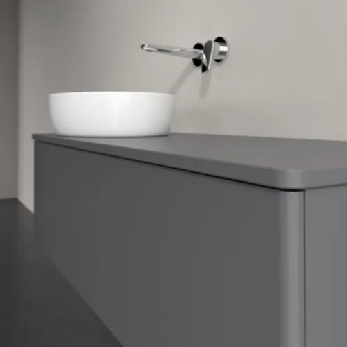Bild von VILLEROY BOCH Antao Waschbeckenunterschrank, mit Beleuchtung, 1 Auszug, 1200 x 360 x 500 mm, Front ohne Struktur, Anthracite Matt Lacquer / Anthracite Matt Lacquer #L33050GK
