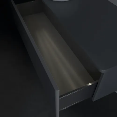 Bild von VILLEROY BOCH Antao Waschbeckenunterschrank, mit Beleuchtung, 1 Auszug, 1200 x 360 x 500 mm, Front ohne Struktur, Anthracite Matt Lacquer / Anthracite Matt Lacquer #L33050GK