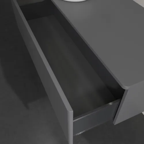 Bild von VILLEROY BOCH Antao Waschbeckenunterschrank, mit Beleuchtung, 1 Auszug, 1200 x 360 x 500 mm, Front ohne Struktur, Anthracite Matt Lacquer / Anthracite Matt Lacquer #L33050GK