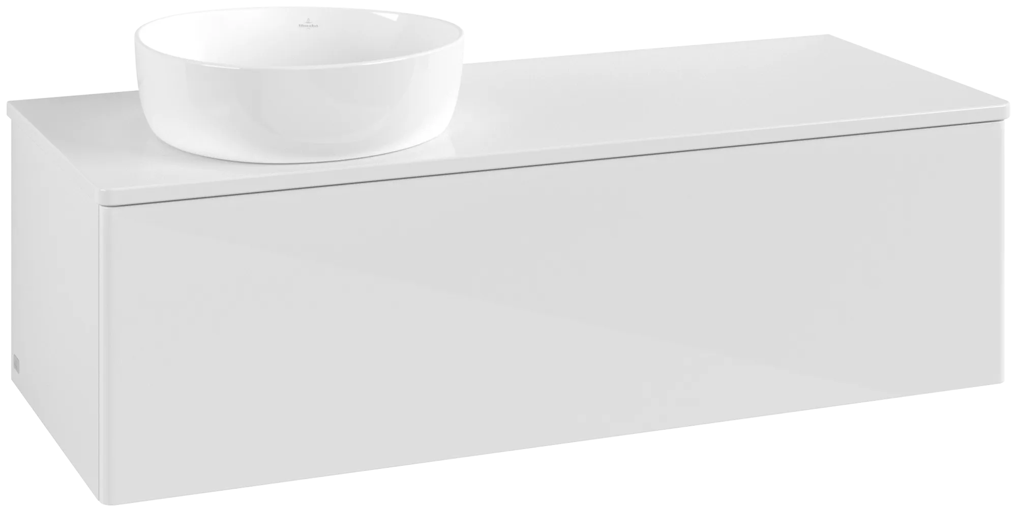 Bild von VILLEROY BOCH Antao Waschbeckenunterschrank, mit Beleuchtung, 1 Auszug, 1200 x 360 x 500 mm, Front ohne Struktur, Glossy White Lacquer / Glossy White Lacquer #L33050GF