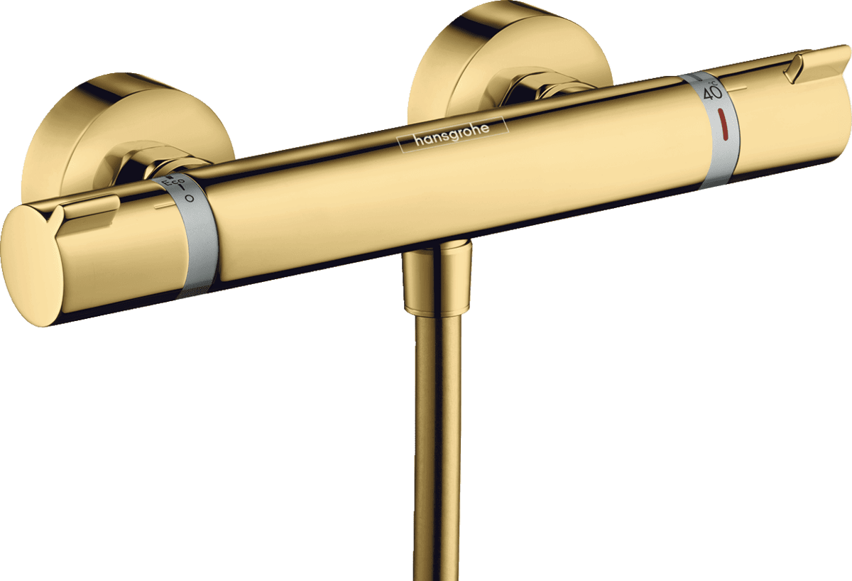 Зображення з  HANSGROHE Ecostat Shower thermostat Comfort for exposed installation #13116990 - Polished Gold Optic