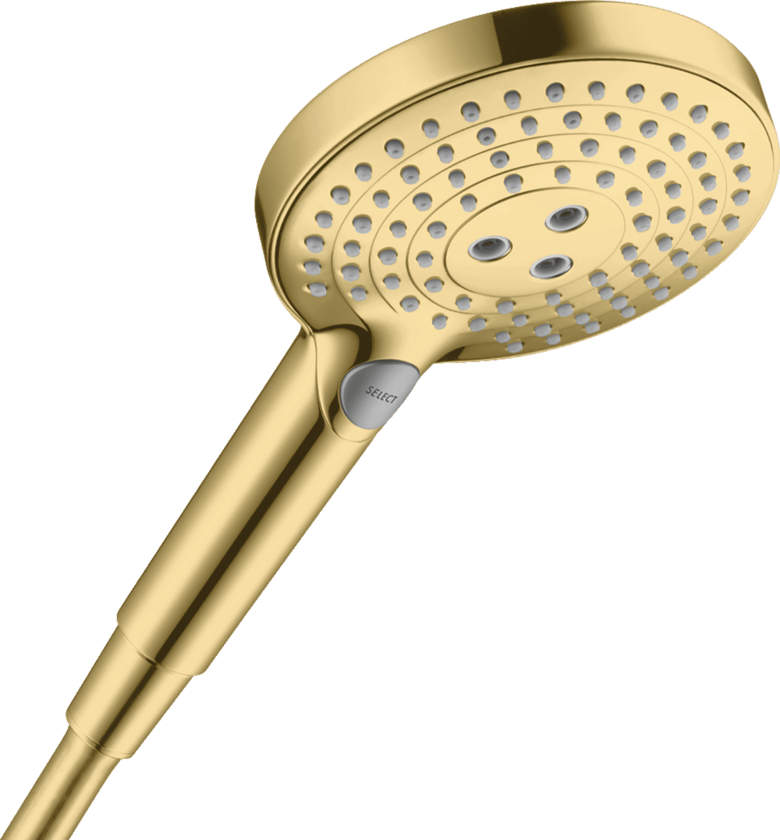 Зображення з  HANSGROHE Raindance Select S Hand shower 120 3jet EcoSmart #26531990 - Polished Gold Optic
