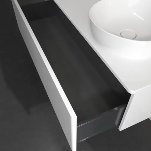 Bild von VILLEROY BOCH Antao Waschbeckenunterschrank, mit Beleuchtung, 1 Auszug, 1200 x 360 x 500 mm, Front ohne Struktur, Glossy White Lacquer / Glossy White Lacquer #L34050GF