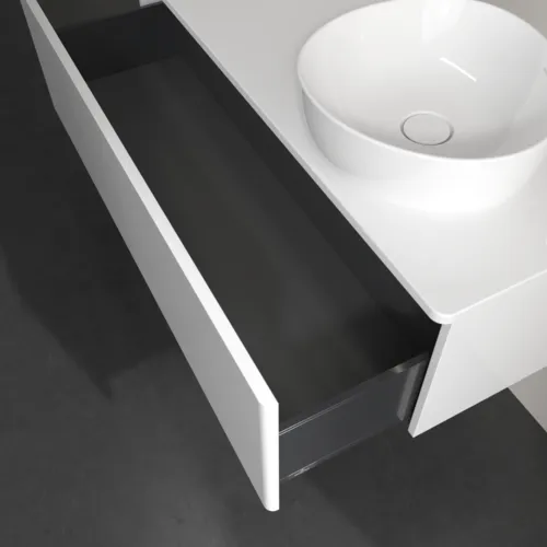 Bild von VILLEROY BOCH Antao Waschbeckenunterschrank, mit Beleuchtung, 1 Auszug, 1200 x 360 x 500 mm, Front ohne Struktur, Glossy White Lacquer / Glossy White Lacquer #L34050GF