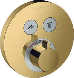 Bild von HANSGROHE ShowerSelect S Thermostat Unterputz für 2 Verbraucher #15743990 - Polished Gold Optic