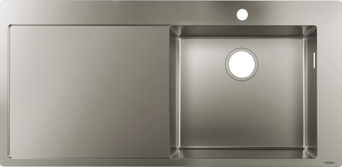 HANSGROHE S71 S715-F450 Einbauspüle 450 mit Abtropffläche links #43306800 - Edelstahl
