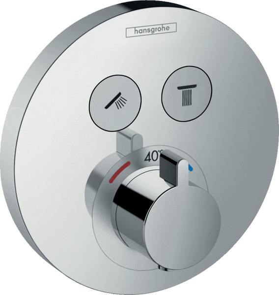 Bild von HANSGROHE ShowerSelect S Thermostat Unterputz für 2 Verbraucher #15743000 - Chrom