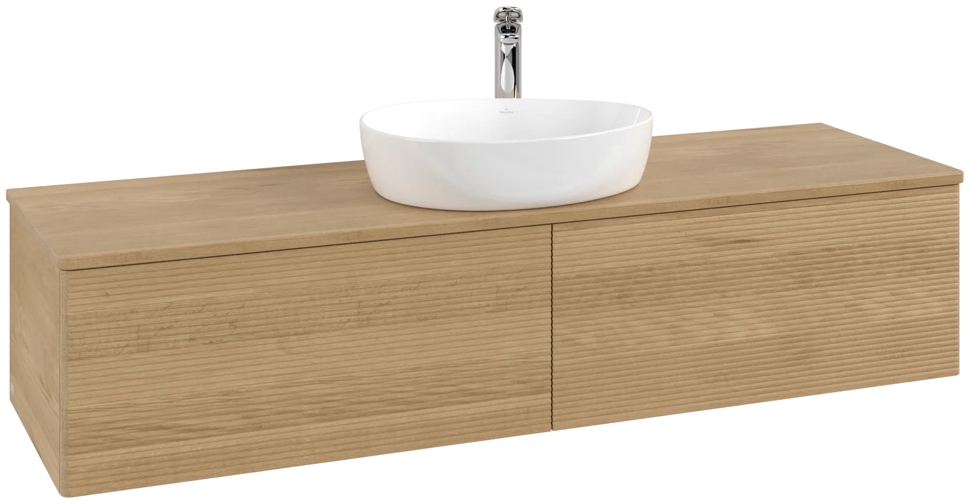 VILLEROY BOCH Antao Vanity unit, with lighting, 2 pull-out compartments, 1600 x 360 x 500 mm, Front with grain texture, Honey Oak / Honey Oak #L36151HN resmi